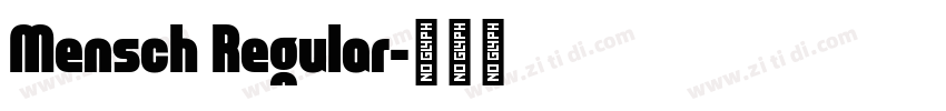 Mensch Regular字体转换